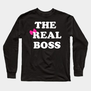 The Boss - The Real Boss Couple T-Shirt Long Sleeve T-Shirt